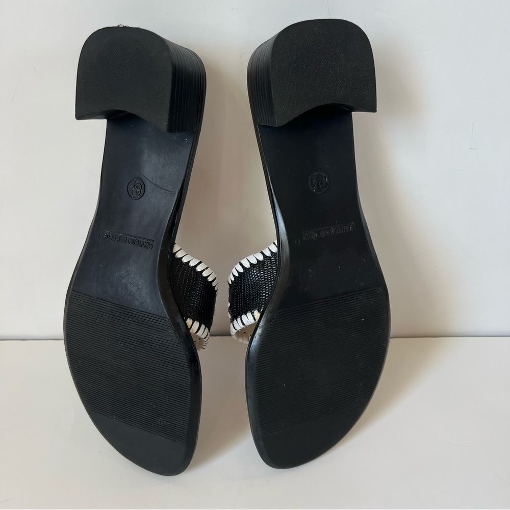 Montego Bay Club Women's Black and White Boho Southwestern Sandals Size 8.5 - Picture 13 of 14